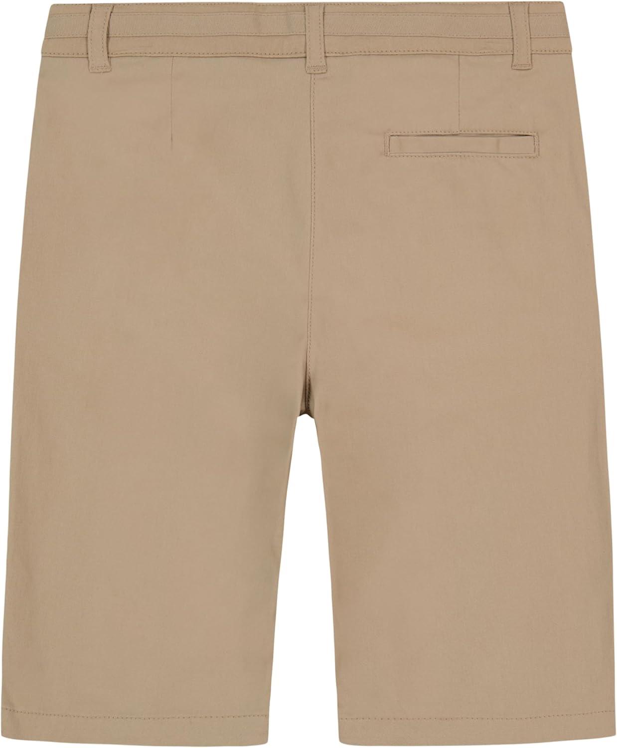 imageNautica Girls School Uniform Bermuda Shorts Pullon Fit Stretchy Material Functional PocketsKhaki Twill