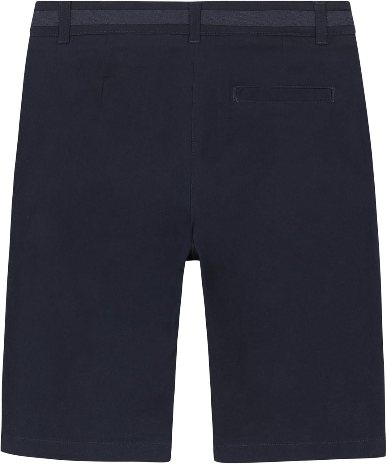 imageNautica Girls School Uniform Bermuda Shorts Pullon Fit Stretchy Material Functional PocketsNavy Twill