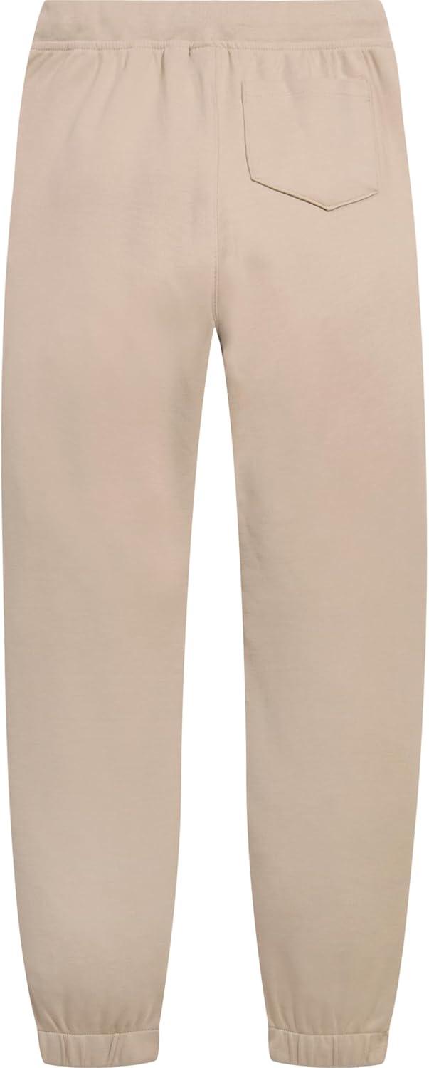 imageNautica Girls School Uniform Jogger Pants Elastic Waistband with Drawstring Closure Stretch Performance FabricKhaki