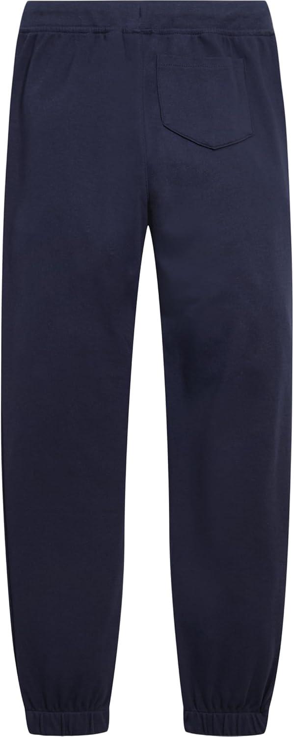 imageNautica Girls School Uniform Jogger Pants Elastic Waistband with Drawstring Closure Stretch Performance FabricNavy
