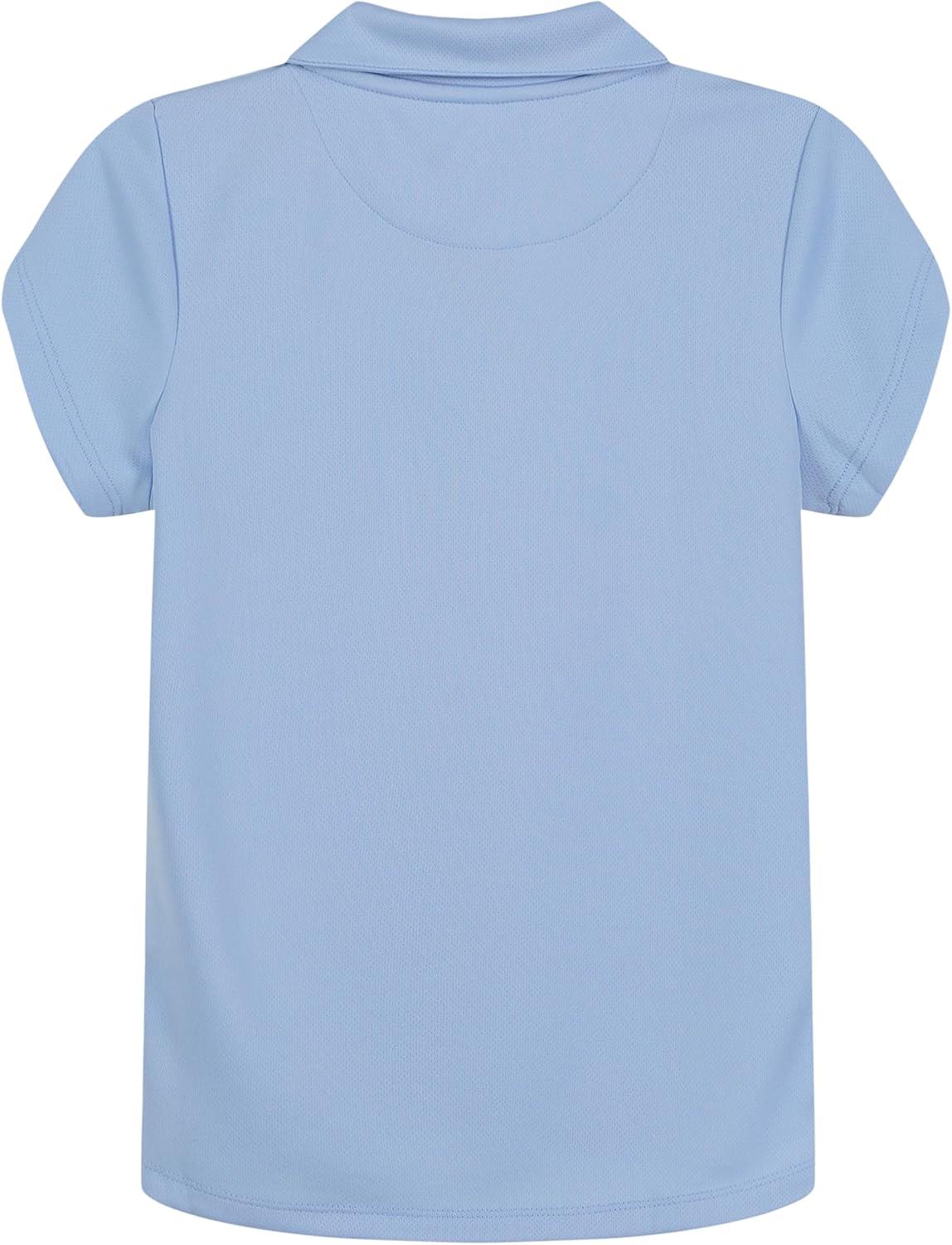 imageNautica Girls Short Sleeve Performance PoloLight Blue