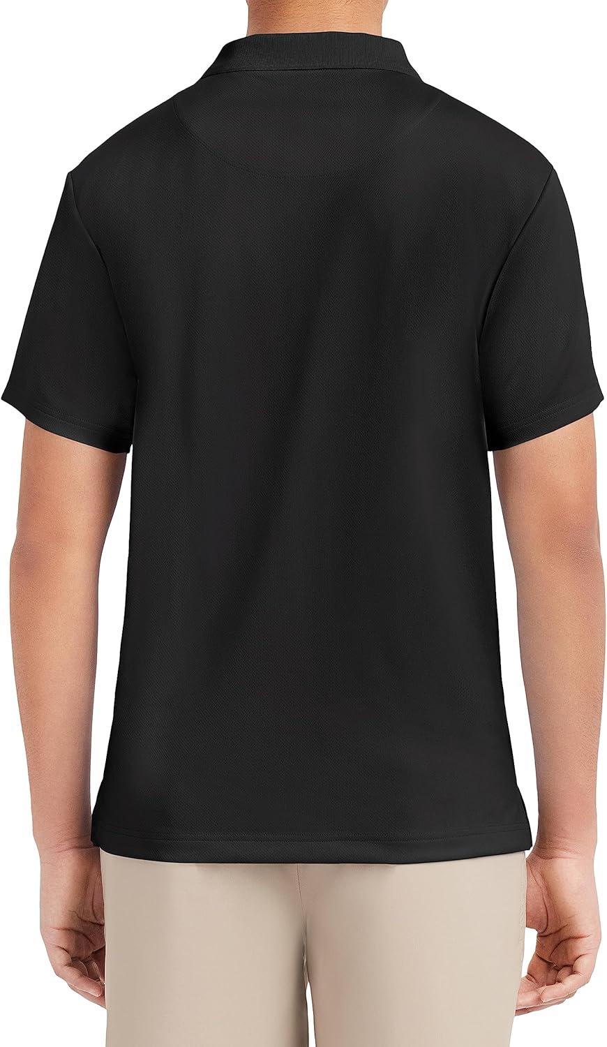 imageNautica Mens Uniform Short Sleeve Performance PoloBlack