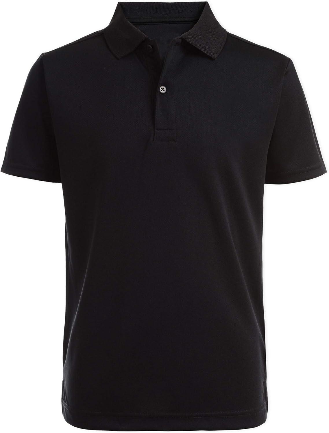 imageNautica Mens Uniform Short Sleeve Performance PoloBlack