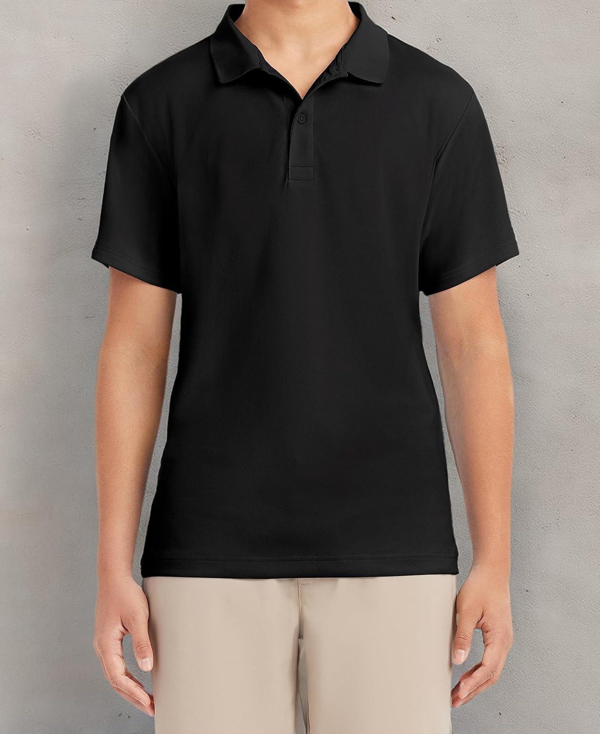 imageNautica Mens Uniform Short Sleeve Performance PoloBlack
