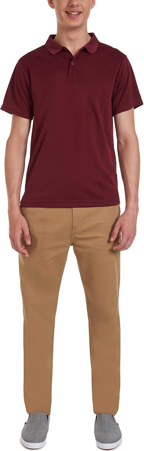 imageNautica Mens Uniform Short Sleeve Performance PoloBurgundy