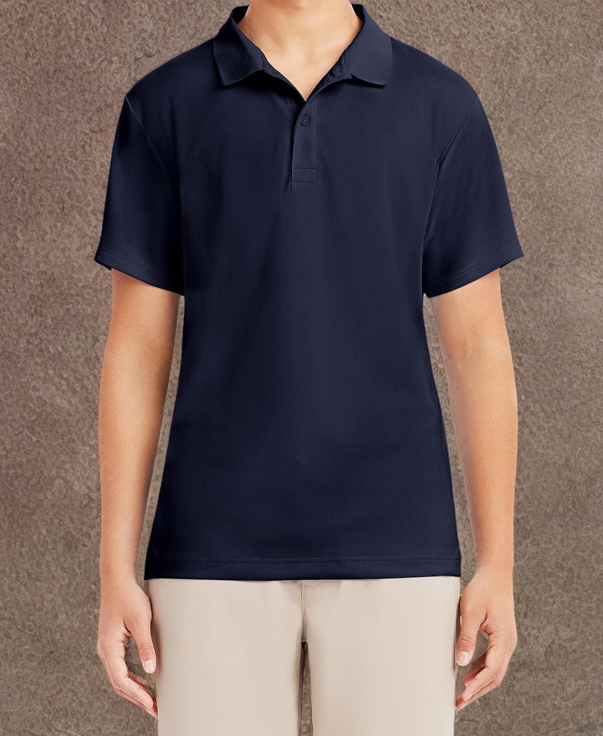 imageNautica Mens Uniform Short Sleeve Performance PoloNavy