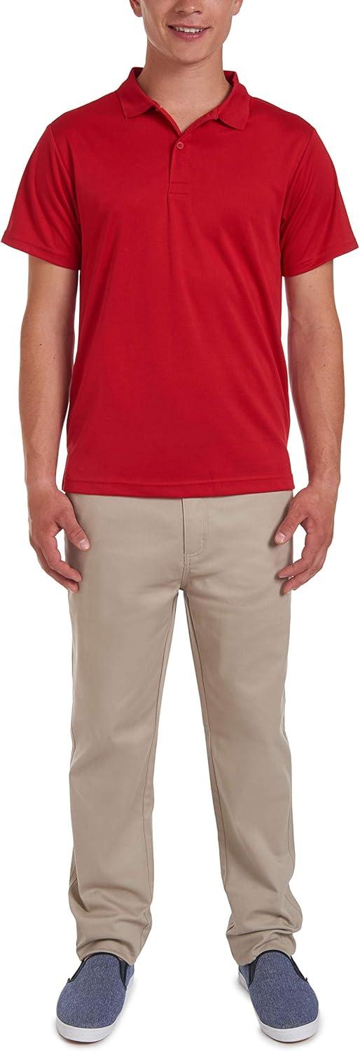 imageNautica Mens Uniform Short Sleeve Performance PoloRed