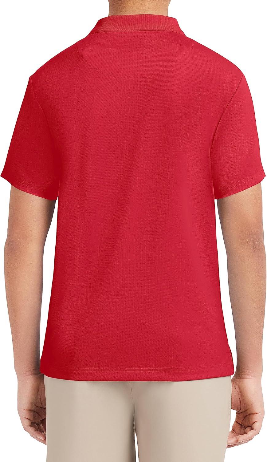 imageNautica Mens Uniform Short Sleeve Performance PoloRed