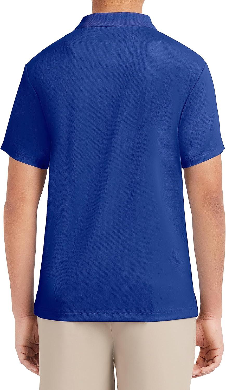 imageNautica Mens Uniform Short Sleeve Performance PoloRoyal Blue