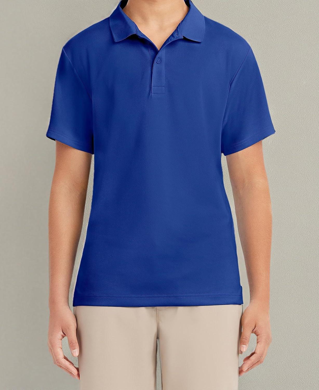 imageNautica Mens Uniform Short Sleeve Performance PoloRoyal Blue