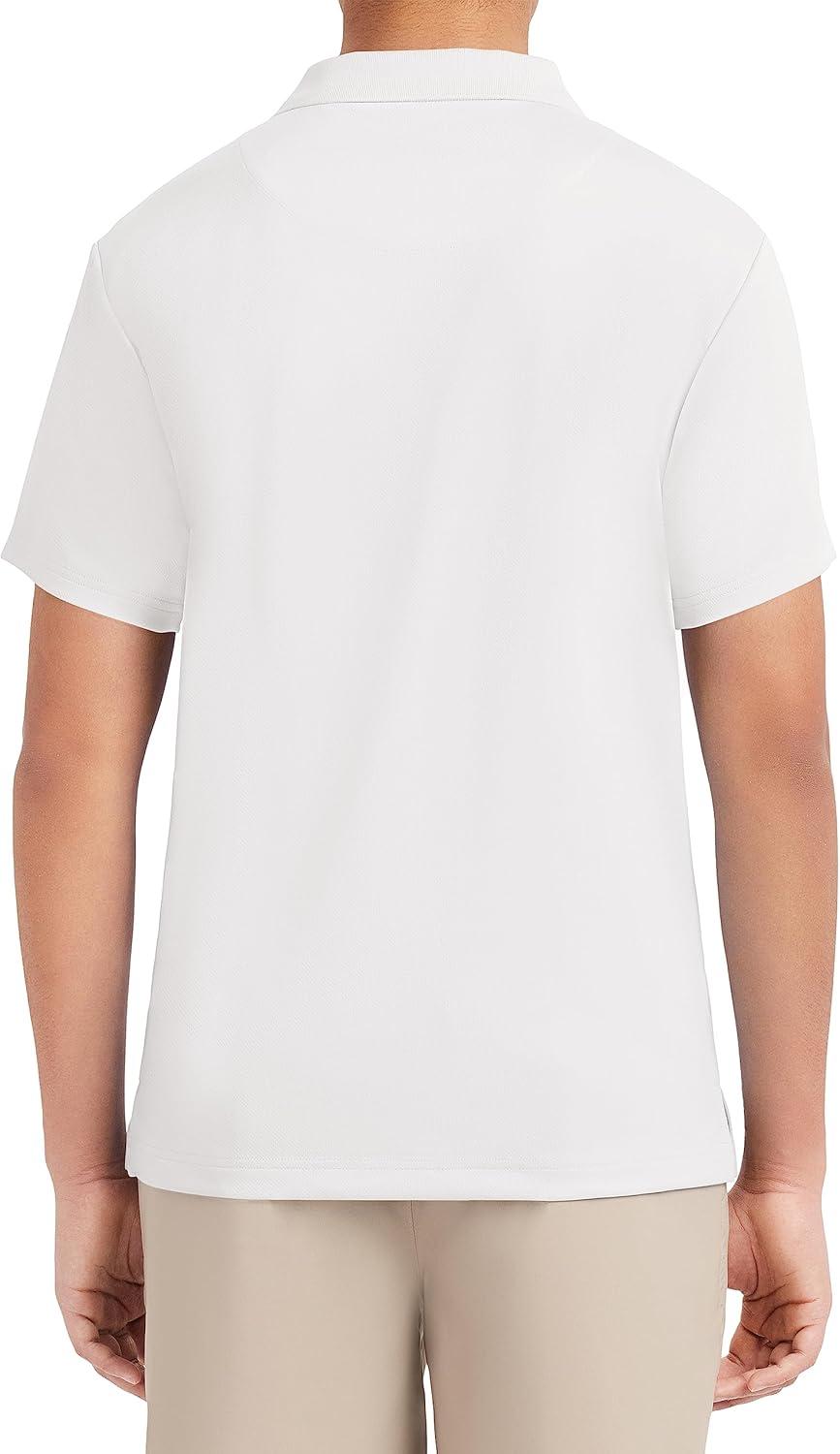 imageNautica Mens Uniform Short Sleeve Performance PoloWhite