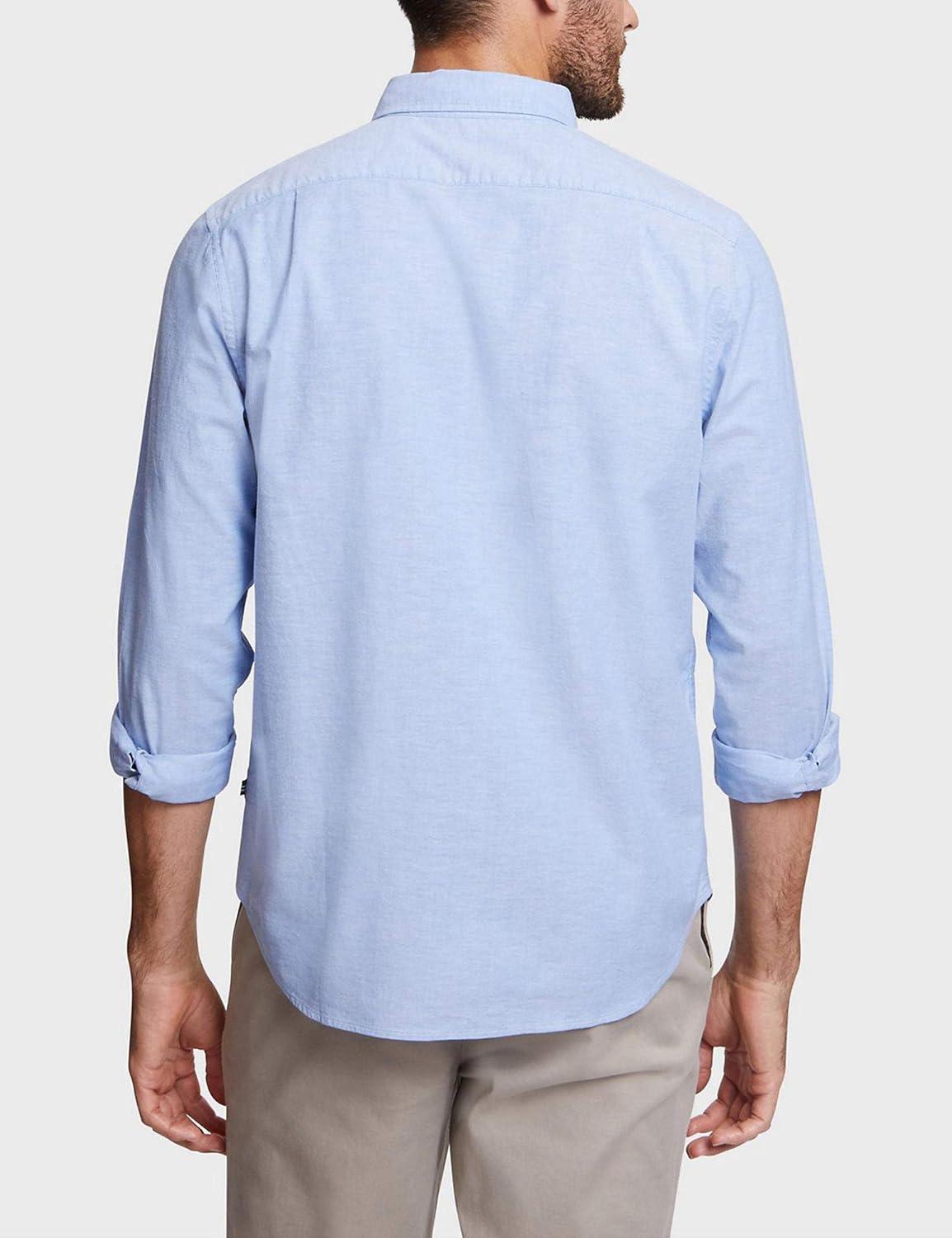 imageNautica Young Mens School Uniform Long Sleeve Performance Oxford ButtonDown ShirtLight French Blue W83603