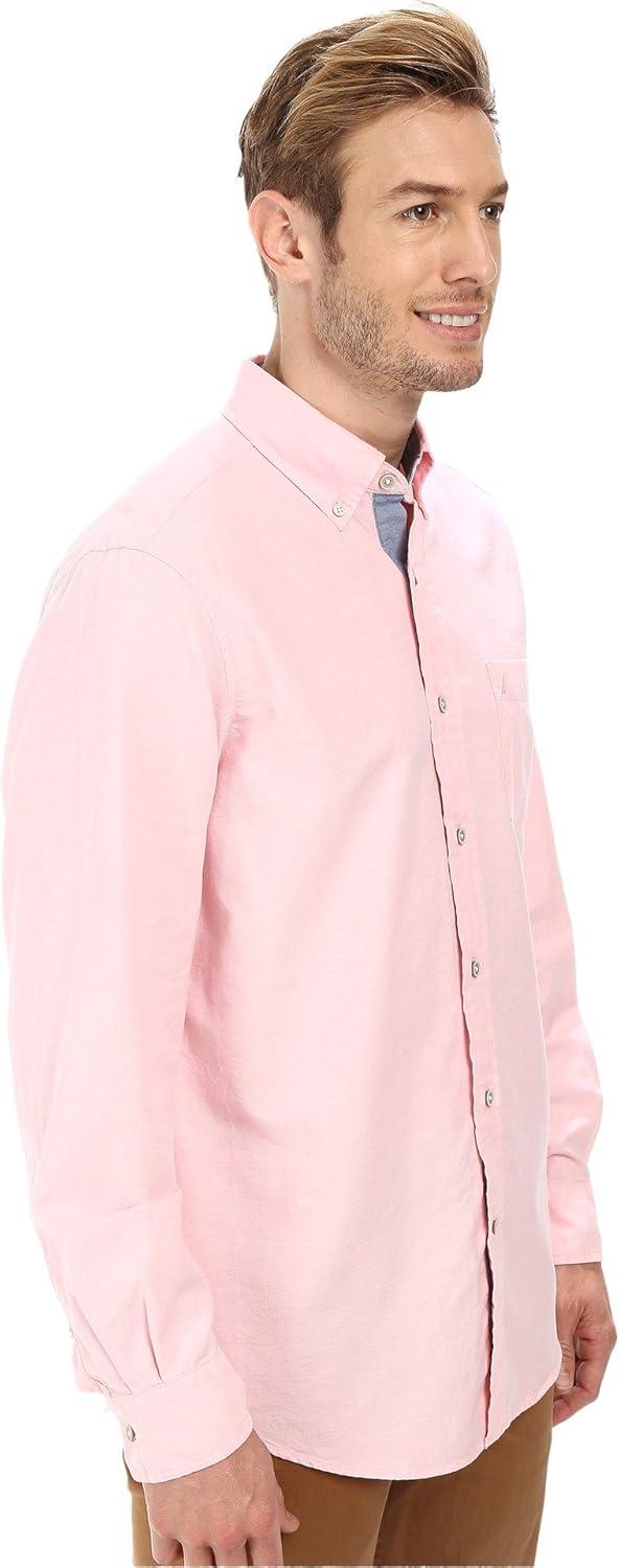 imageNautica Young Mens School Uniform Long Sleeve Performance Oxford ButtonDown ShirtOrchid Pink