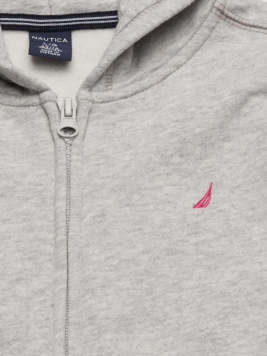 imageNautica girls Fleece Fullzip Hoodie SweatshirtGrey Heather