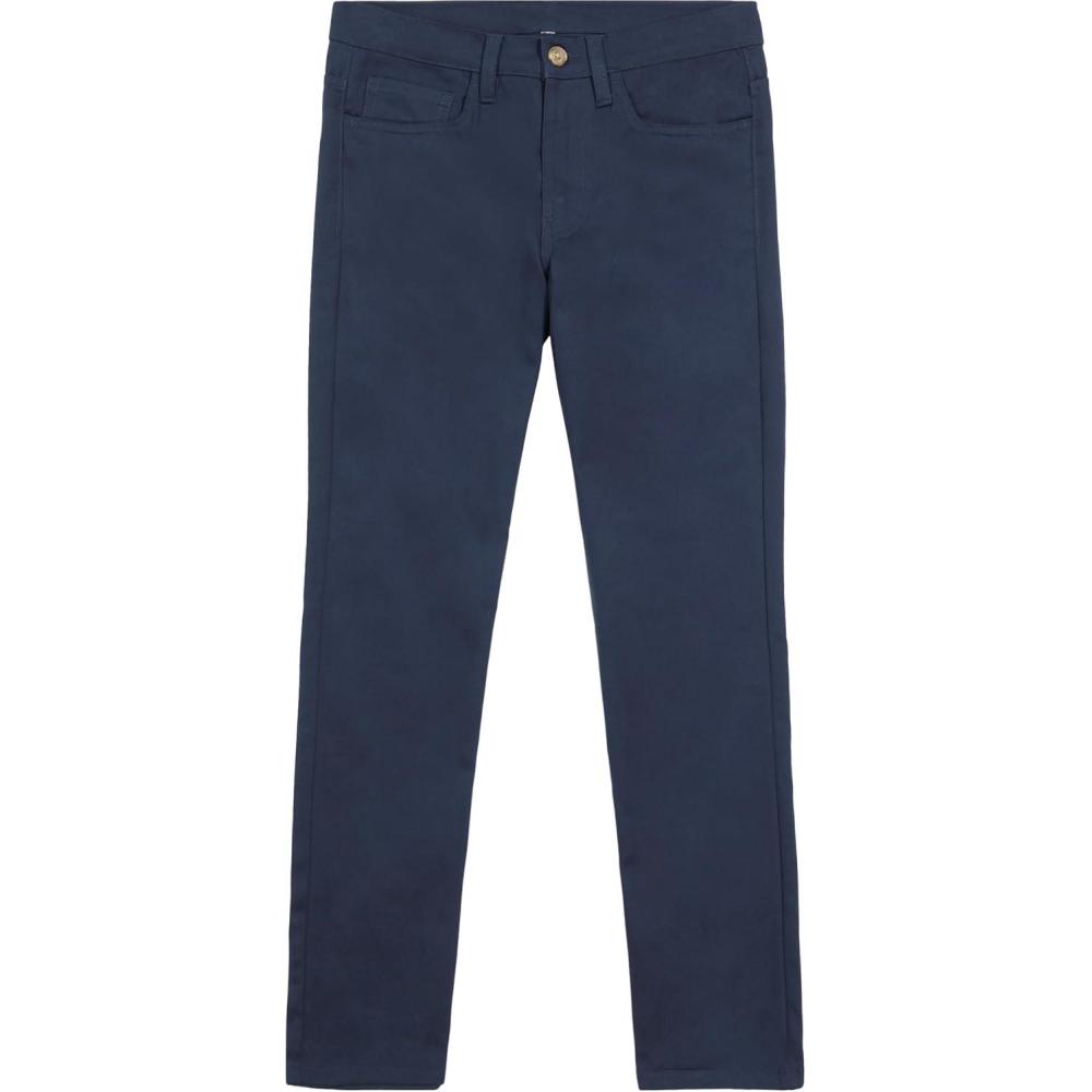 imageNautica Boys School Uniform Twill Chino Khaki Pants Flat Front Comfortable Waistband with Zip Closure amp StretchNavy 5pocket
