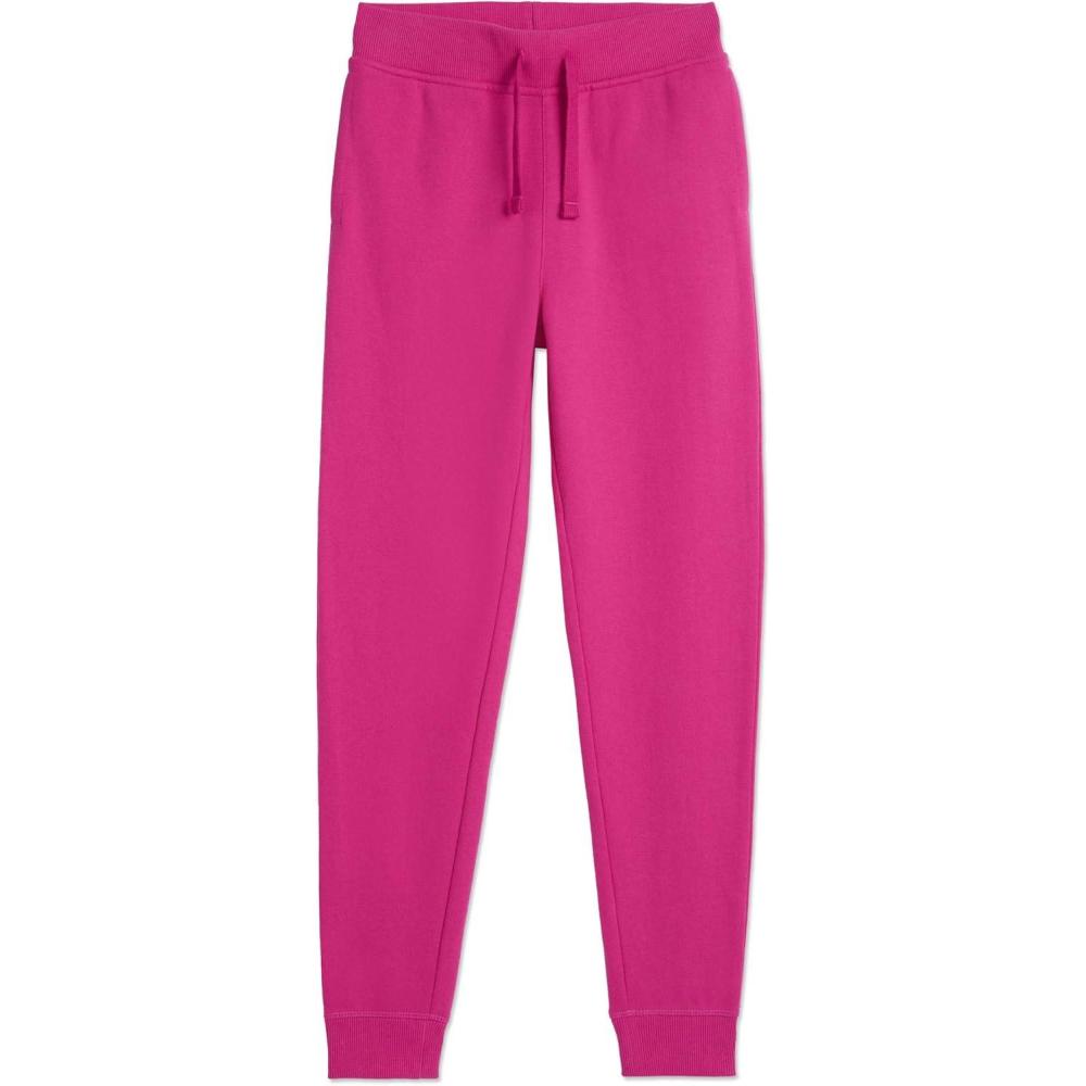 imageNautica Girls Fleece Sweatpants Functional Pockets Elastic Waistband amp Drawstring ClosureRose