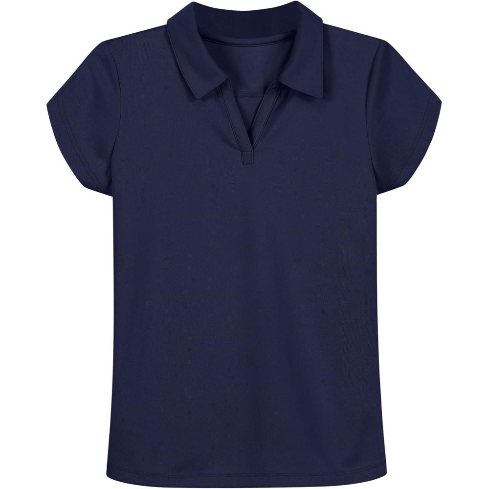 imageNautica Girls Short Sleeve Performance PoloNavy