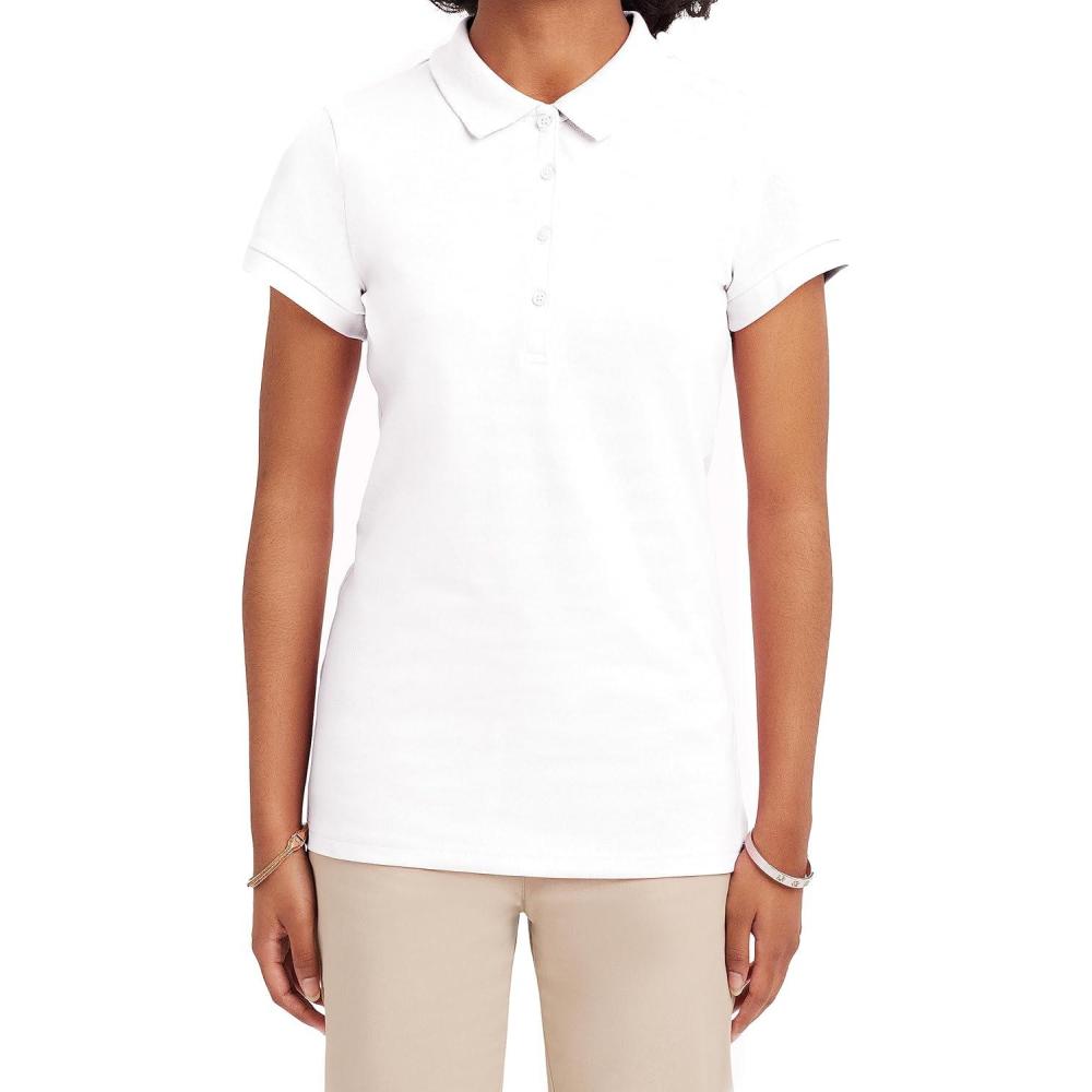 imageNautica Juniors Uniform Short Sleeve Pique PoloNautica White