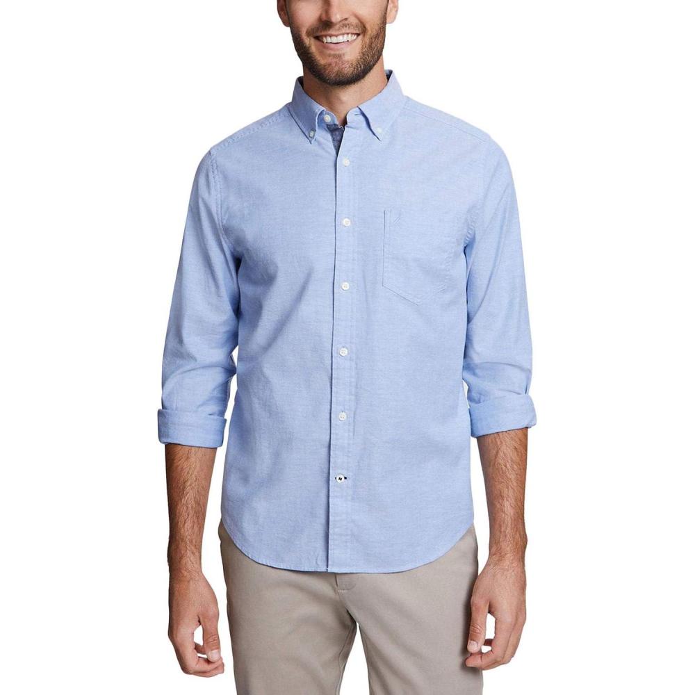 imageNautica Young Mens School Uniform Long Sleeve Performance Oxford ButtonDown ShirtLight French Blue W83603
