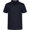 imageNautica Boys School Uniform Short Sleeve Polo Shirt Button Closure Moisture Wicking Performance MaterialNavy