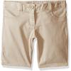 imageNautica Girls School Uniform Bermuda Shorts Pullon Fit Stretchy Material Functional PocketsKhaki Su