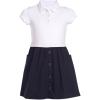 White/Navy Poplin