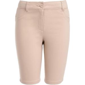 Nautica Girls School Uniform Bermuda Shorts, Pull-on Fit, Stretchy Material, Functional Pockets(Khaki)