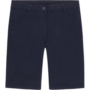 Nautica Girls School Uniform Bermuda Shorts, Pull-on Fit, Stretchy Material, Functional Pockets(Navy)