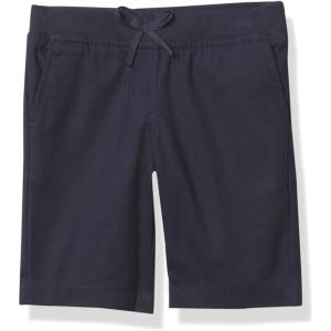 Nautica Girls School Uniform Bermuda Shorts, Pull-on Fit, Stretchy Material, Functional Pockets(Navy Pull-on)