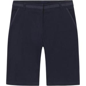 Nautica Girls School Uniform Bermuda Shorts, Pull-on Fit, Stretchy Material, Functional Pockets(Navy Twill)