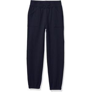 Nautica Girls Sensory-Friendly Soft Fleece Sweatpants(Navy)