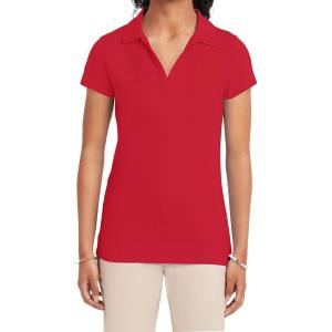 Nautica Junior’s Uniform Short Sleeve Performance Polo(Red)