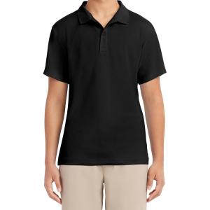 Nautica Men’s Uniform Short Sleeve Performance Polo(Black)