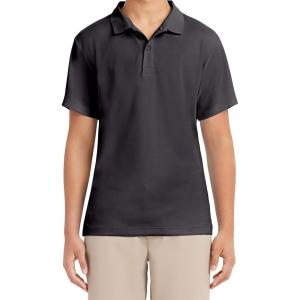 Nautica Men’s Uniform Short Sleeve Performance Polo(Charcoal)