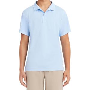 Nautica Men’s Uniform Short Sleeve Performance Polo(Light Blue)