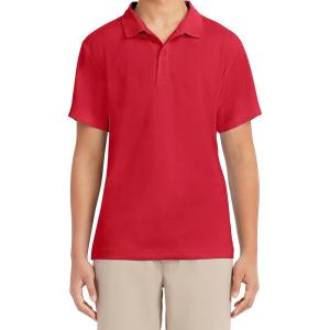 Nautica Men’s Uniform Short Sleeve Performance Polo(Red)