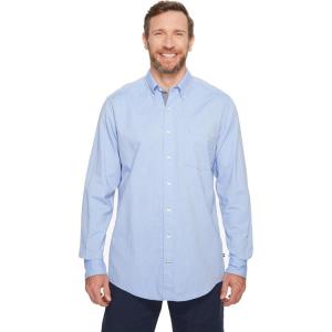Nautica Young Men’s School Uniform Long Sleeve Performance Oxford Button-Down Shirt(French Blue)