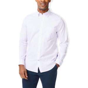 Nautica Young Men’s School Uniform Long Sleeve Performance Oxford Button-Down Shirt(Lavendula)