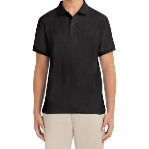 Nautica Young Men’s Uniform Short Sleeve Stretch Pique Polo(Black)