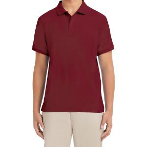 Nautica Young Men’s Uniform Short Sleeve Stretch Pique Polo(Burgundy)