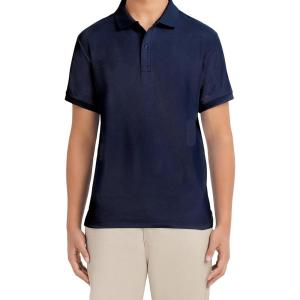 Nautica Young Men’s Uniform Short Sleeve Stretch Pique Polo(Navy)