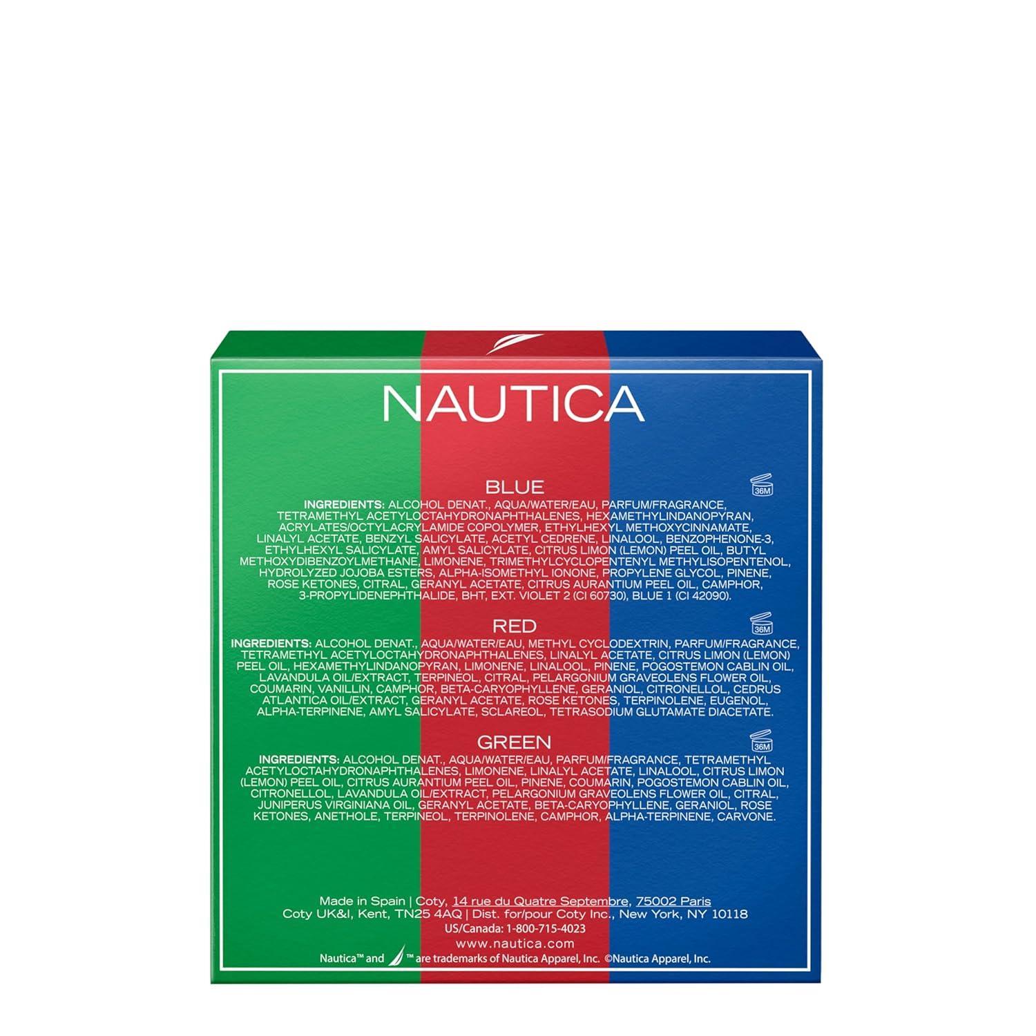 imageNautica Color Red Eau de Toilette for Men Aromatic Fougere Fragrance Notes of Black Pepper Lavender and Rosemary 16ozDiscovery Set