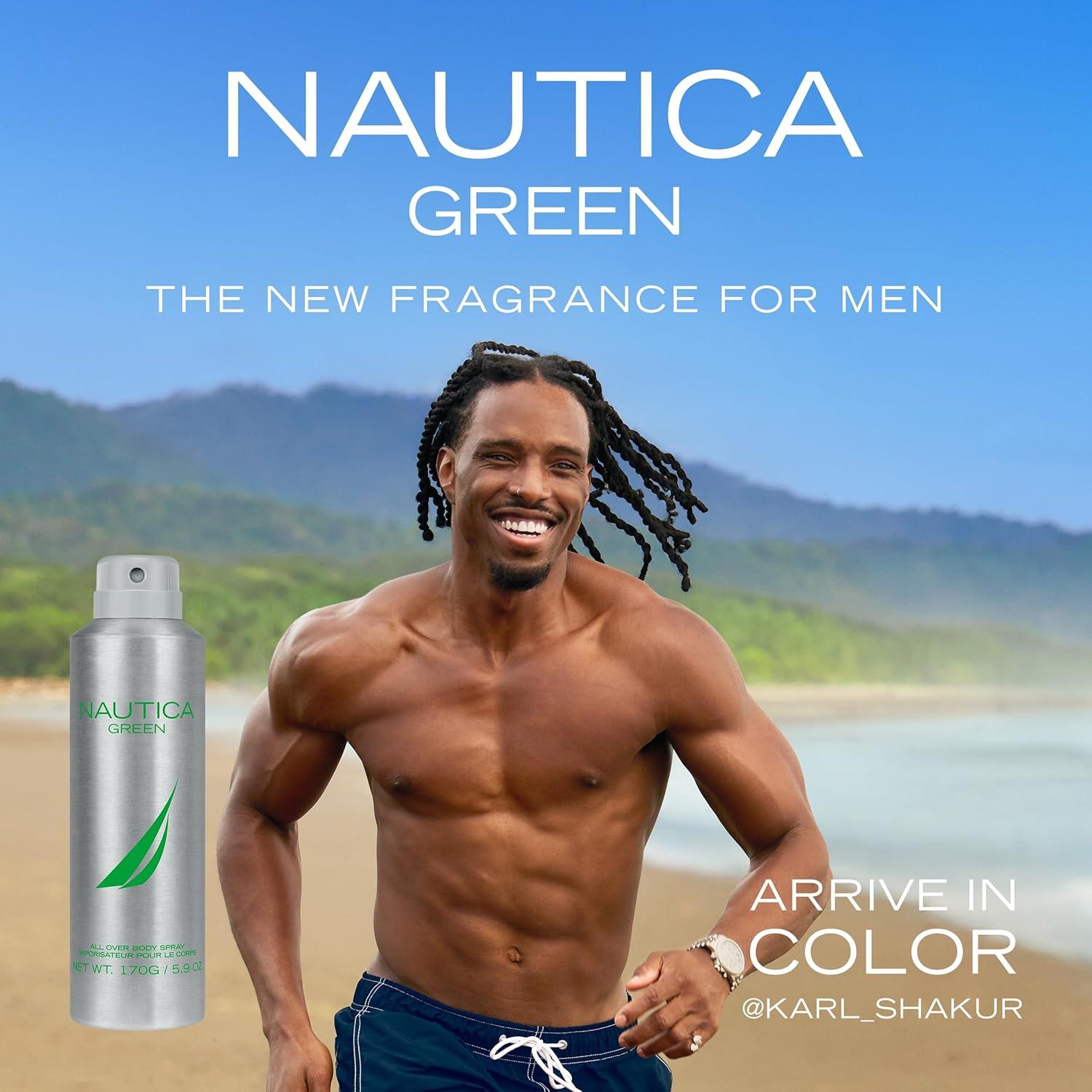 imageNautica Color Red Eau de Toilette for Men Aromatic Fougere Fragrance Notes of Black Pepper Lavender and Rosemary 16ozGreen Deodorant