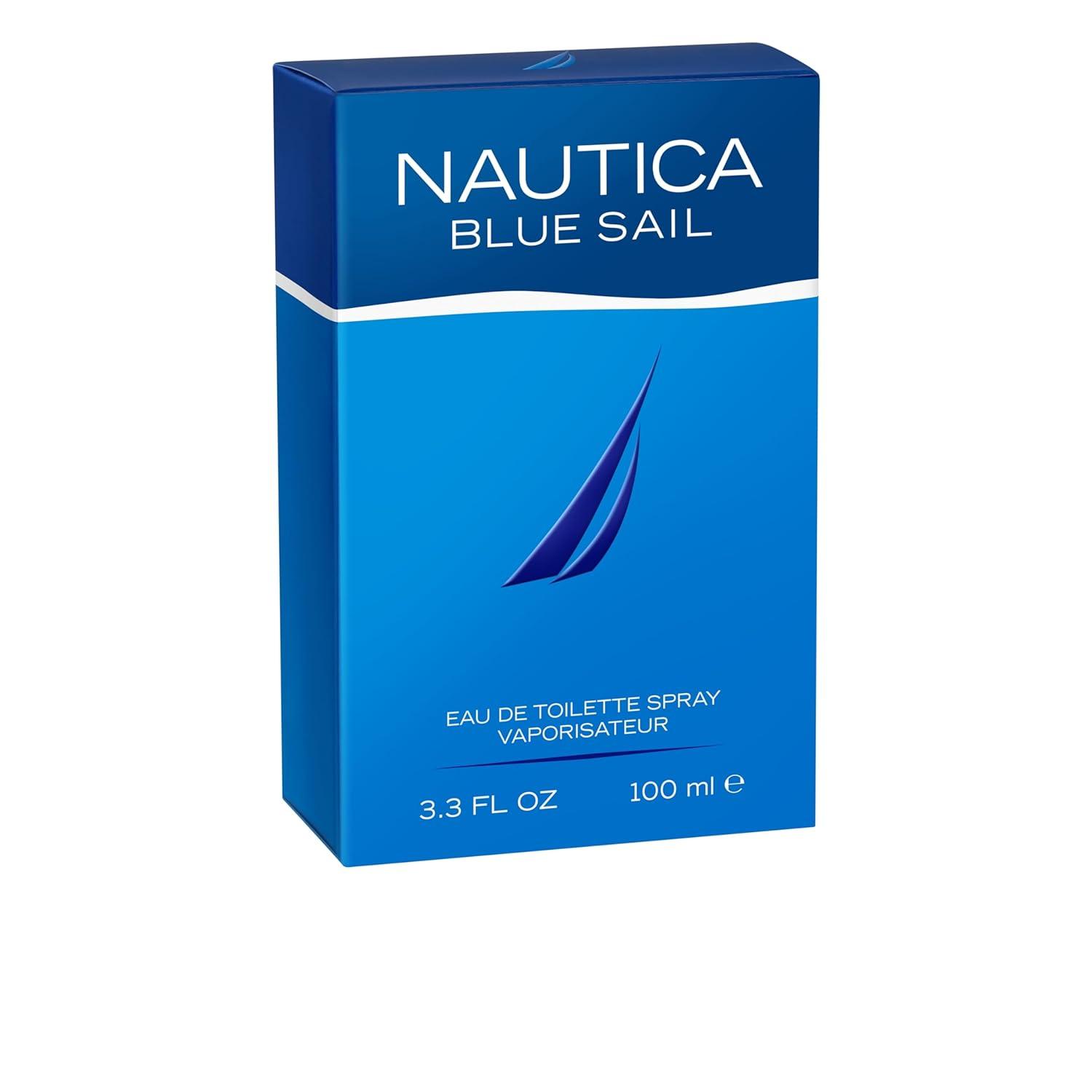imageNautica Pure Blue Eau de Toilette 33 fl oz Pack of 1 Notes of Eucalyptus Leather and Vanilla Mens Fragrance Long Lasting Everyday Fragrance Travel SizeBlue Sail Eau de Toilette