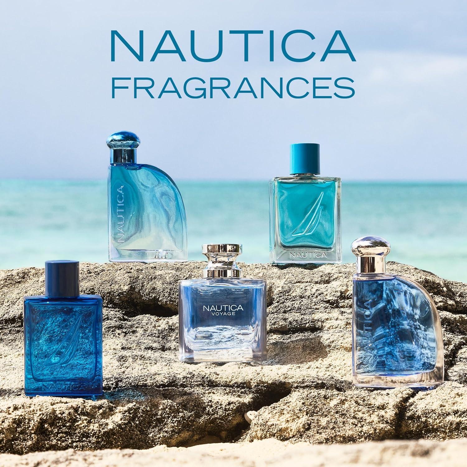 imageNautica Pure Blue Eau de Toilette 33 fl oz Pack of 1 Notes of Eucalyptus Leather and Vanilla Mens Fragrance Long Lasting Everyday Fragrance Travel SizePure Blue Deo Body Spray