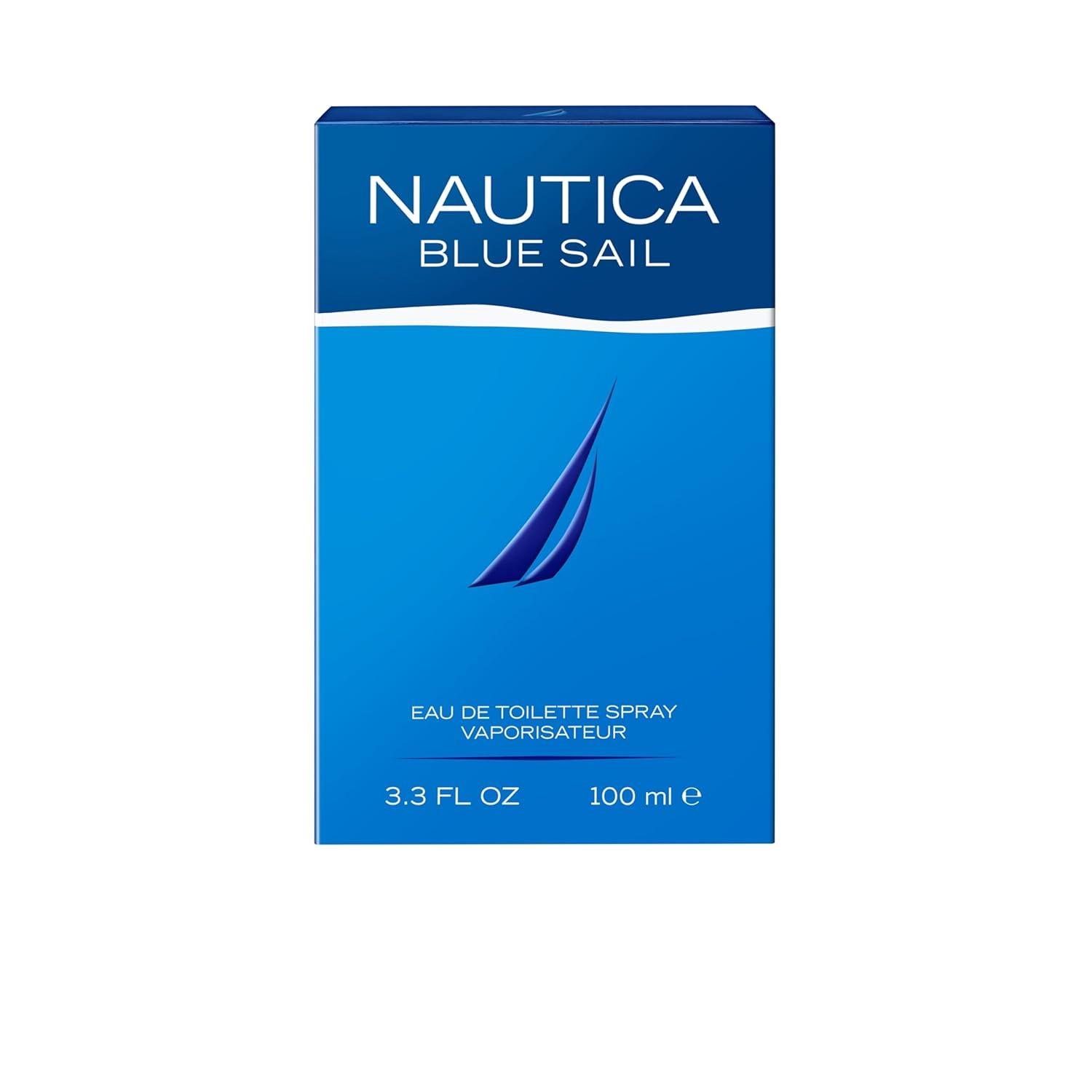 imageNautica Pure Blue Eau de Toilette 33 fl oz Pack of 1 Notes of Eucalyptus Leather and Vanilla Mens Fragrance Long Lasting Everyday Fragrance Travel SizeBlue Sail Eau de Toilette