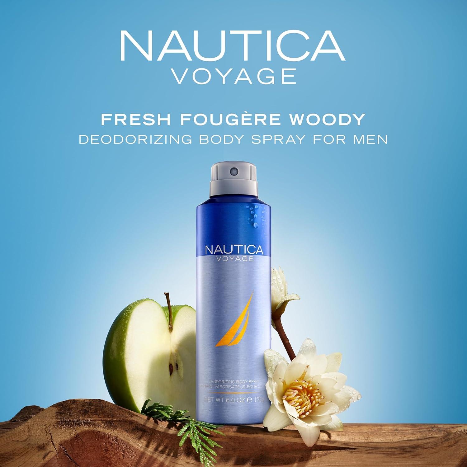 imageNautica Voyage Intense Eau de Toilette 16 fl oz Pack of 1 Notes of Vetiver Smokey Leather Mimosa Mens Fragrance Long Lasting Everyday Fragrance Travel SizeNautica Voyage Deodorant