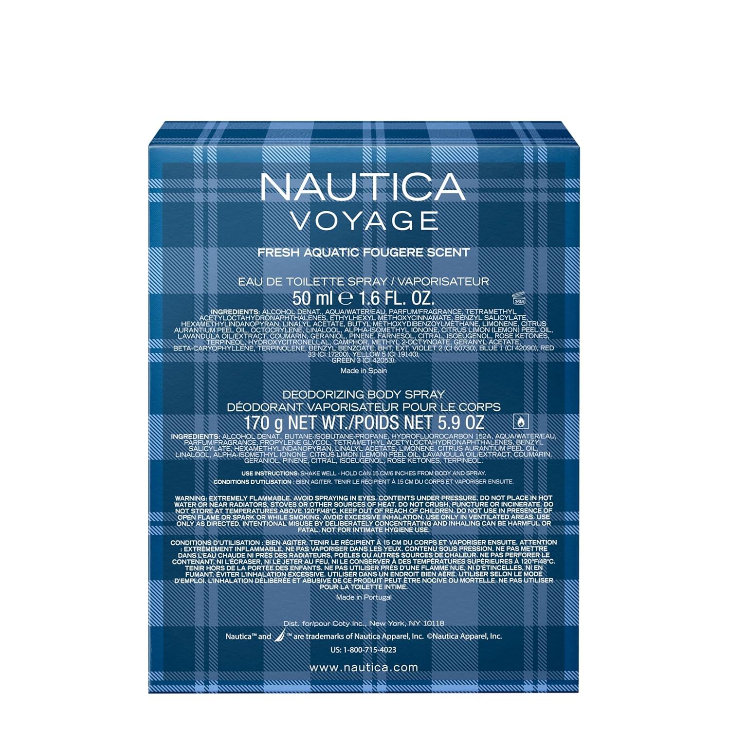 imageNautica Voyage Intense Eau de Toilette 16 fl oz Pack of 1 Notes of Vetiver Smokey Leather Mimosa Mens Fragrance Long Lasting Everyday Fragrance Travel SizeNautica Voyage Giftset