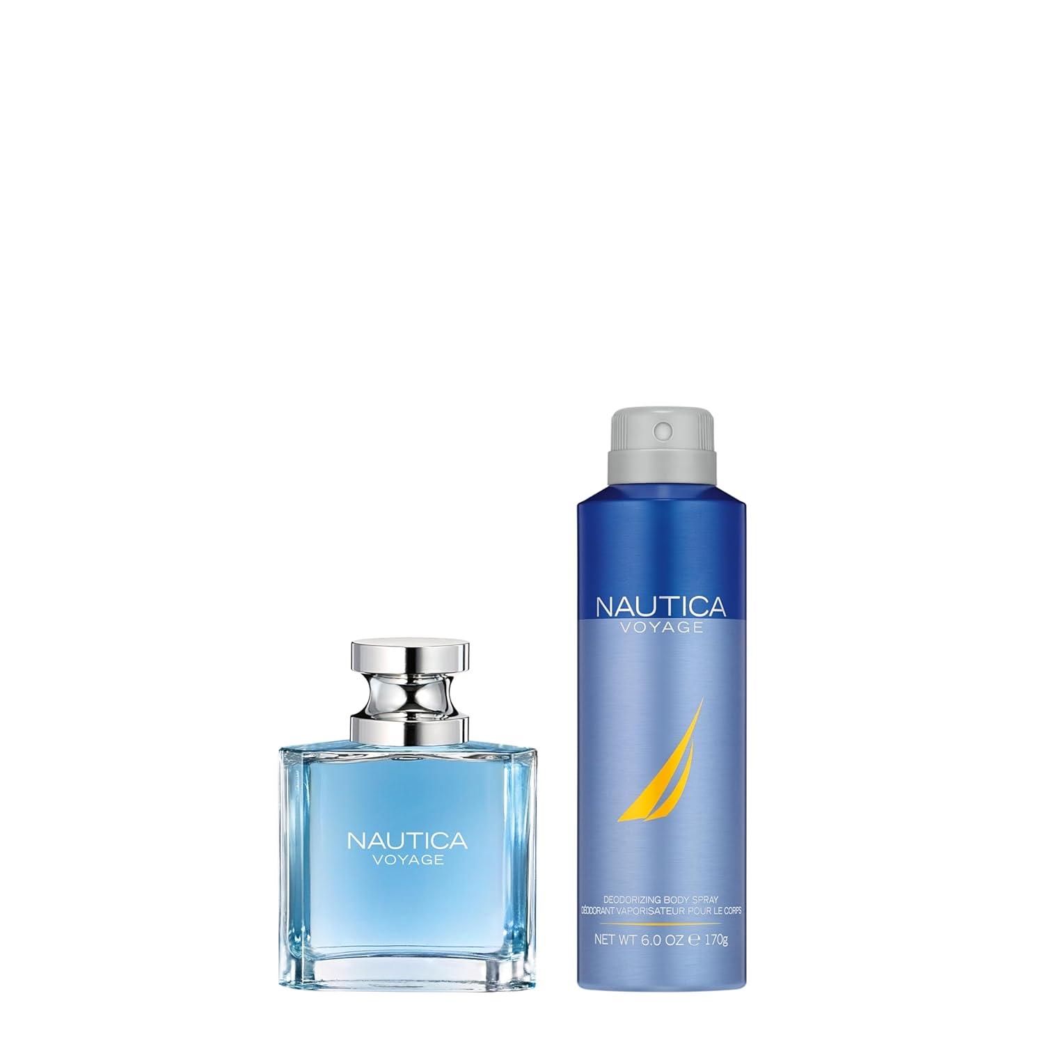 imageNautica Voyage Intense Eau de Toilette 16 fl oz Pack of 1 Notes of Vetiver Smokey Leather Mimosa Mens Fragrance Long Lasting Everyday Fragrance Travel SizeNautica Voyage Giftset