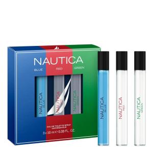 Nautica Color Red Eau de Toilette for Men, Aromatic Fougere Fragrance, Notes of Black Pepper, Lavender and Rosemary, 1.6oz(Discovery Set)
